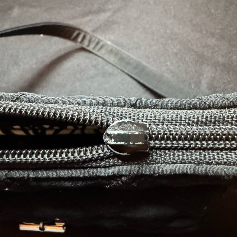 Vera Bradley Elegant Black Quilted Clutch with Wristlet Strap - Picture 5 of 5